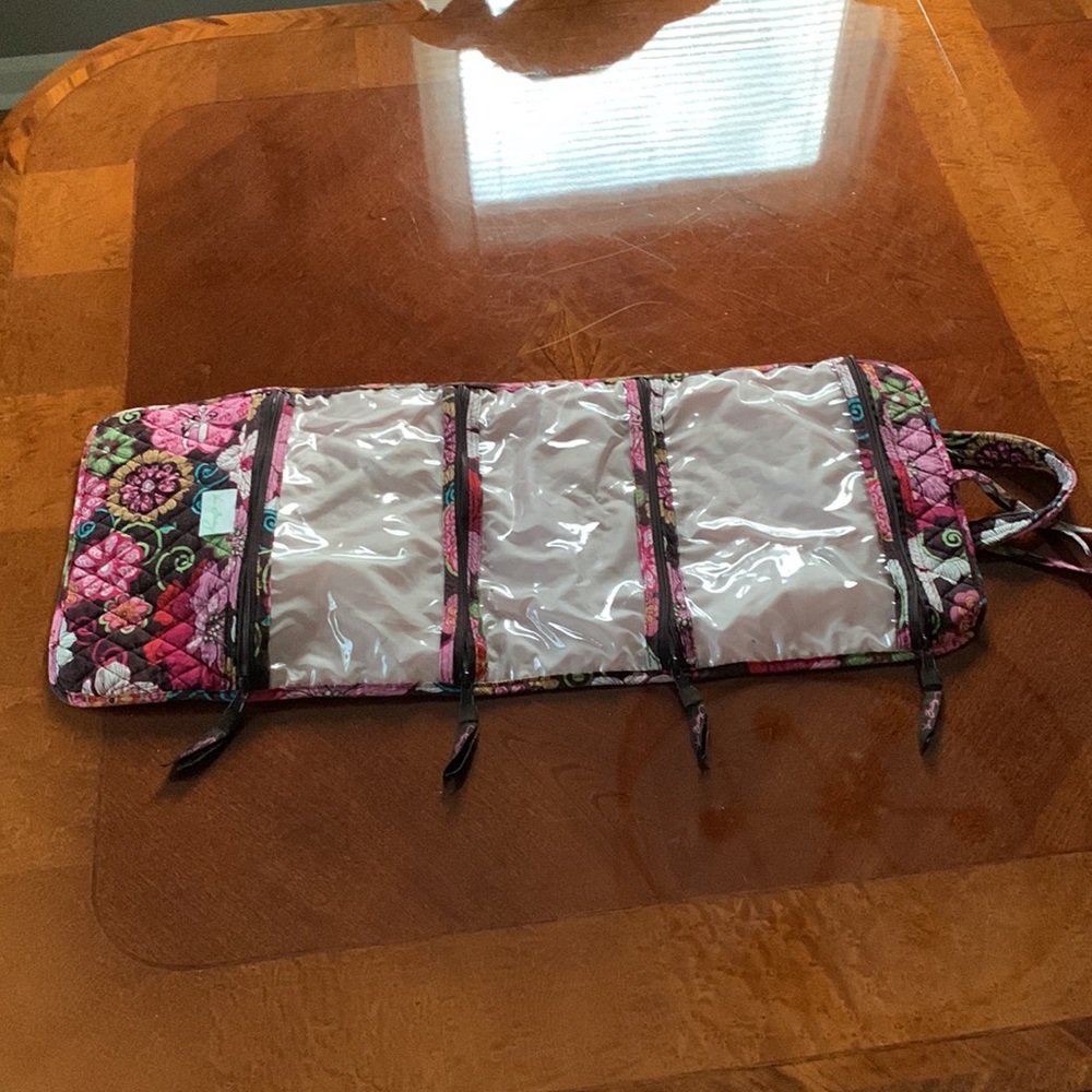 Zippered roll up hanging organizer for travel by Vera Bradley